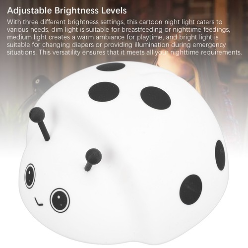 US Cartoon Silicone Night Light USB Charging Rechargeable Bedside Night Lamp For - Picture 15 of 24