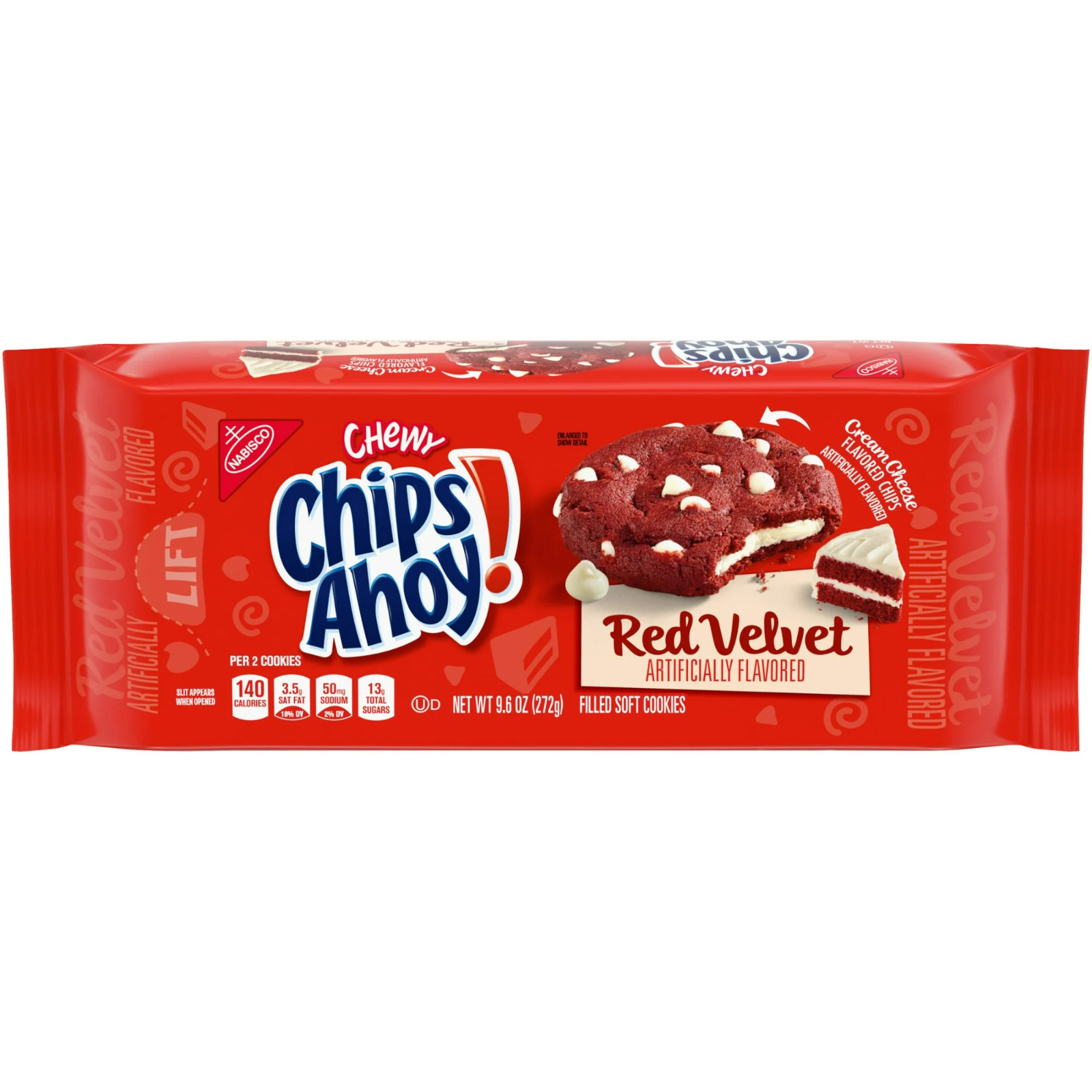 CHIPS AHOY! Galletas masticables de terciopelo rojo, 9,6 oz