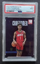 Amen Thompson RC 2023 Donruss Elite Craftsmen Purple #1/50 PSA 9 Rockets 🔥