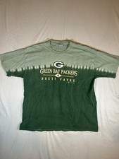 Vintage Green Bay Packers shirt mens 3XL Brett Favre tie dye green QB Club 90s