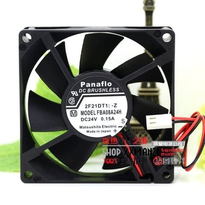 for panaflo 8CM FBA08A24H 8025 24V 0.36A 3pin cooling fan #iv