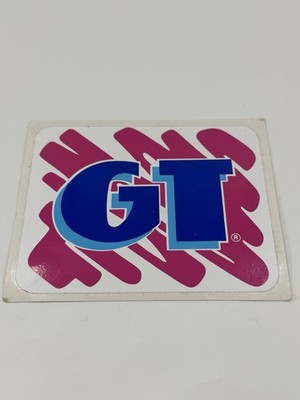 1980s GT Decal Pink White Blue Old School BMX Sticker Vintage NOS Original HB US