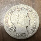 1916 Barber Liberty Head Dime 90% silver Actual coin Worth To Fill A Spot