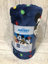 The Big One Mickey Mouse Oversized Supersoft Plush Throw Lights Blue 5x6ft new