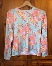 ROXY Women s XL Floral UPF 50 Sun Protection Rash Guard Long Sleeve Swim Surf