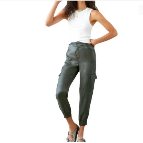 Anthropologie - Pantalon cargo satin scintillant Sanctuary Rylan - Charbon de bois - XS - Photo 2/14
