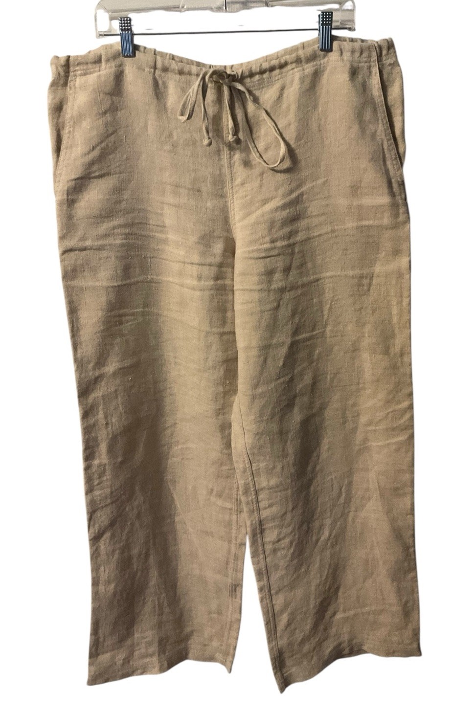 Hemp 100% Ecru CannaBliss Drawstring Loose Pants Romania Cannabis Sativa Men’s S