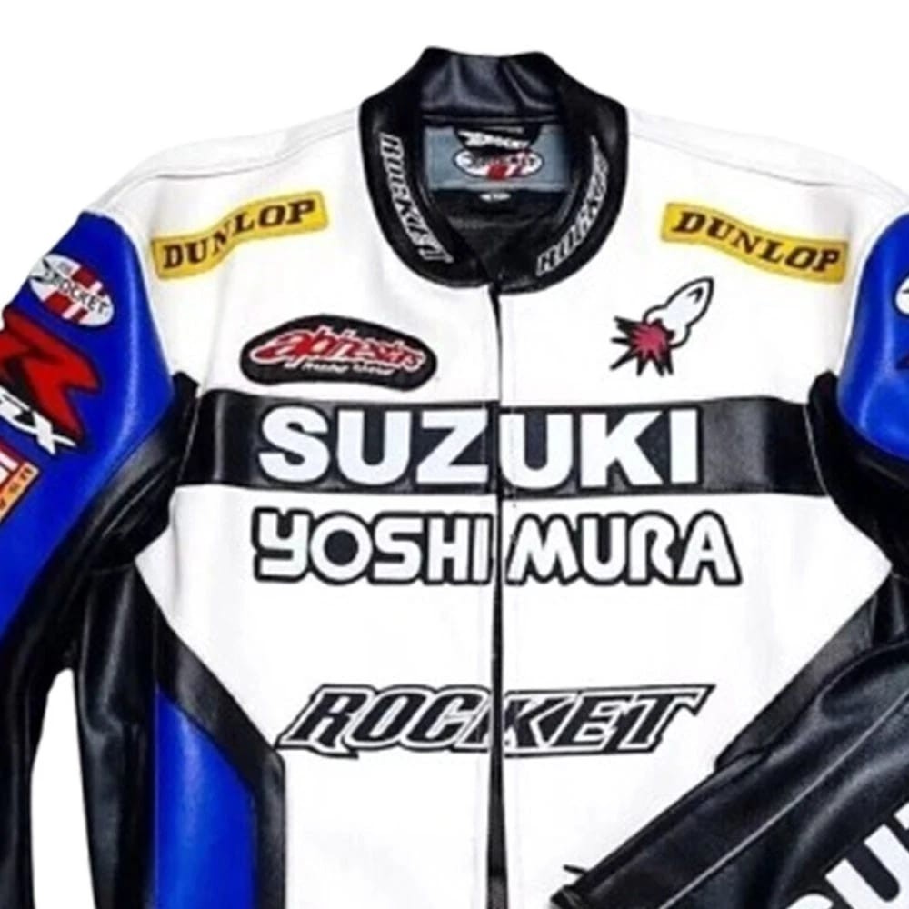 SUZUKI Rocket Motorbike Leather Jacket New Suzuki Biker Racing