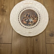 Vintage Coalport Christmas Plate 1982 Bone China 7th in Series 9" Snap Dragon