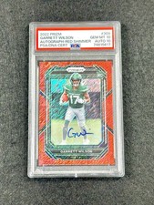 2022 Prizm GARRETT WILSON Rookie RED SHIMMER RC #/35 - AUTO 10 - PSA 10 - POP 2
