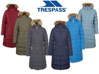 Trespass Audrey Long Hooded Womens Ladies Waterproof Parka Coat Padded Jacket