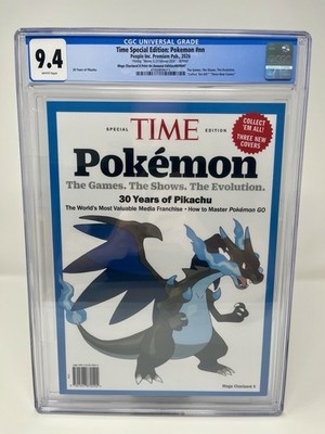 TIME Magazine Special Edition Pokemon Mega Charizard X Cover Reprint CGC 9.4