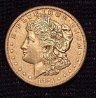 1921 $1 Morgan Silver Dollar 7 Tail Feathers Philadelphia