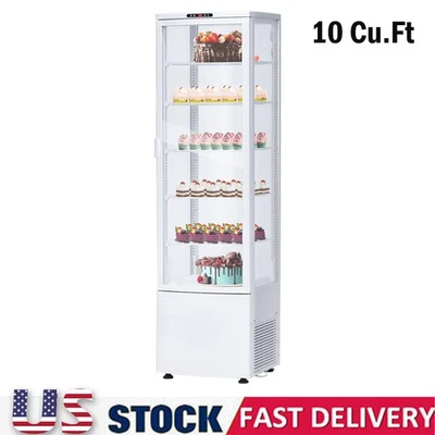 10 Cu.Ft Refrigerated Display Case Bakery Countertop Cake Refrigerator w/ LED