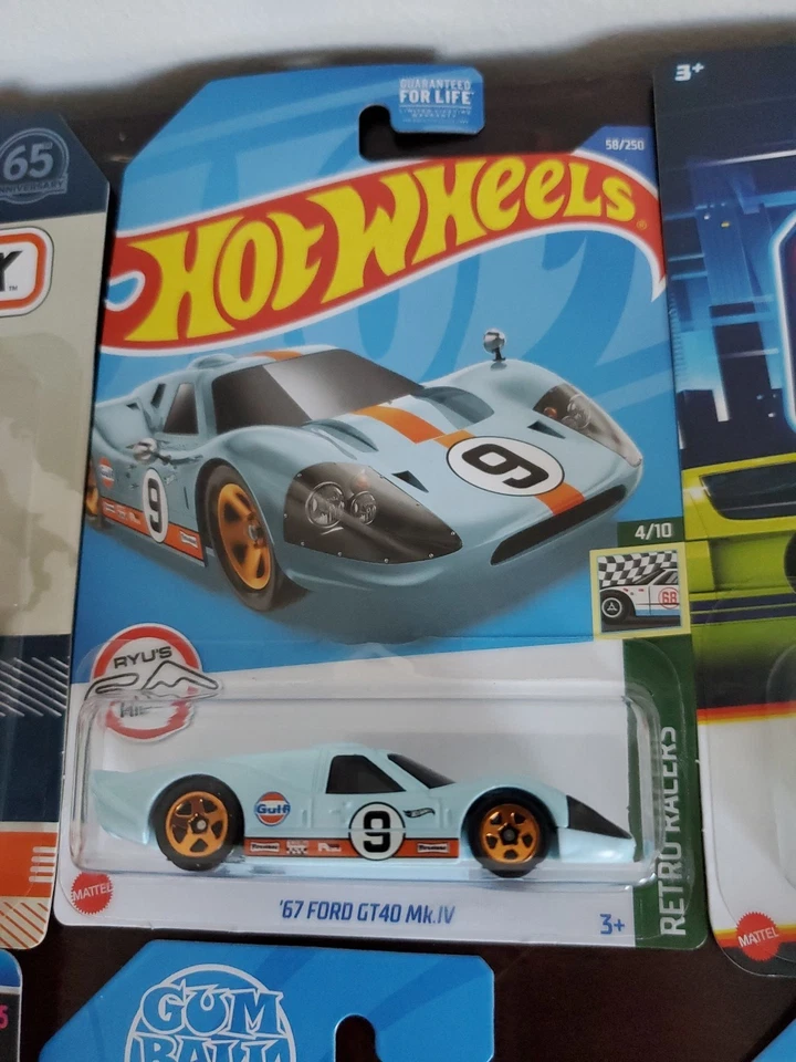 Hot Wheels & Matchbox Lot Of 6 Ford GT40 Gulf Neon Fast & Furious Gum Ball 3000 - Image 3 of 4