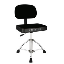 Drum Throne With Backrest Heavy Duty Square Leather Height Adjustable 1724 Inch