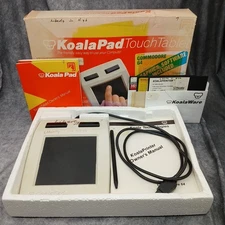 Vintage KoalaPad Touch Tablet 5004A For Commodore 64 w/Stylus Books and box