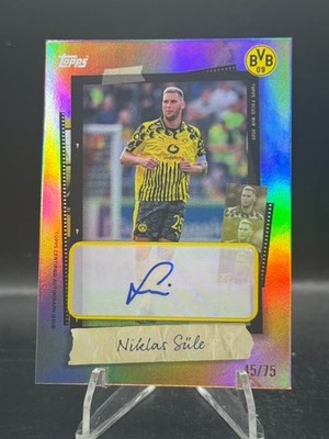 2025-26 Topps Focus Niklas Sule Auto /75 Rainbow Foil Borussia Dortmund
