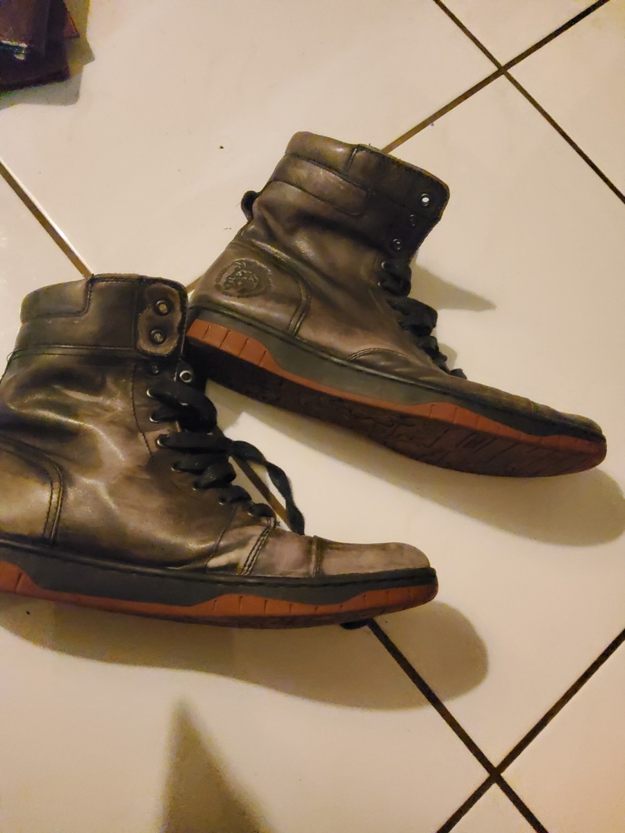 Diesel mens leather basket butch zip boots sz 10,5 eu 44 | eBay