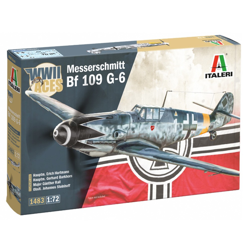 Italeri 1:72 Bf 109 G-2/G-6 Aces Plastic Model Kit - Image 6