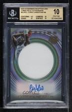 2022 Bowman Inception University Jumbo Relics Chris Livingston BGS 10 Auto 3hd