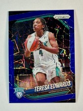 WNBA 2025 Prizm Teresa Edwards ~Blue Velocity Prizm~ #126 Minnesota Lynx