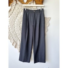 Reformation Mason Pant Wool Blend Gray Pleated High Rise Trousers Size 2