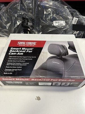 Show Chrome Detachable Smart Mount Backrest 10-19 Can-Am Spyder RT - 41-168A