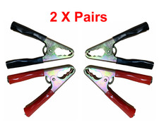 Heavy Dut 4Pc Jump Lead Clamp Replacements Emergency Car Van Breakdown