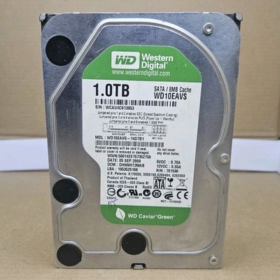 Festplatte WD Western Digital WD10EAVS-14D7B1 1TB HDD 7200RPM 8MB SATA 2 3,5  