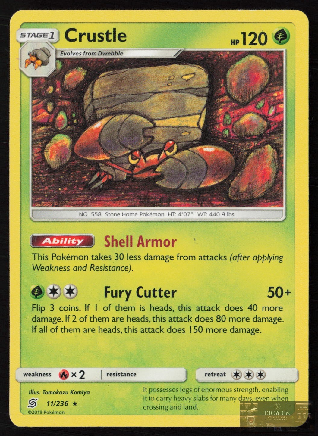 Crustle 11/236 R Unified Minds Pokemon NM/M