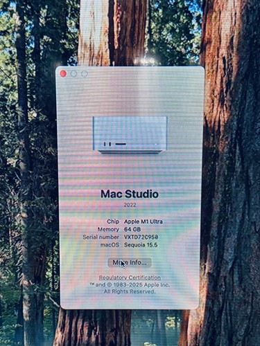 Apple Mac Studio M1 Ultra, 20-Core CPU 48-Core GPU, 64GB RAM, 1TB SSD - Photo 12/16