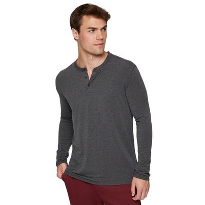 Fourlaps Men's XL Gray Radius Long Sleeve Henley Shirt Minimalist Casual R4-5