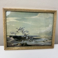 Vintage Wall Art MCM Vernon Ward Birds Original Frame C 1950s 6 X 8 Inches