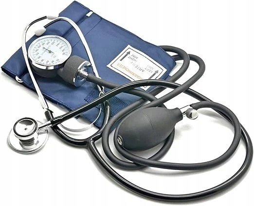 Belmalia Tensiómetro con estetoscopio, bomba, manómetro y manguito