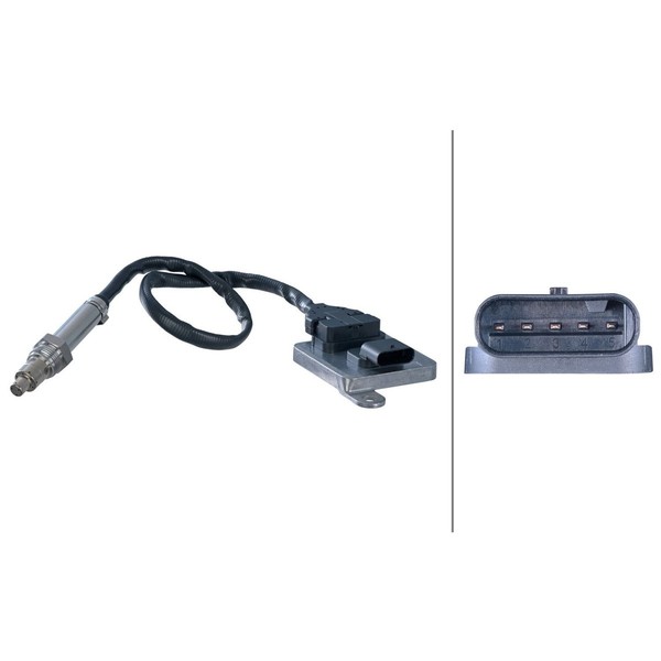 Nox-Sensor Nox-Katalysator 390 Mm Kabel 5-Polig Hella FüR U.A. MB E-KLASSE-image