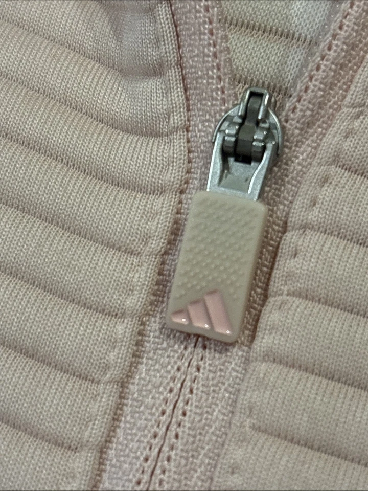 Adidas Hombres Talla XL Golf Ultimate 365 DWR Texturizado 1/4 Cremallera Rosa Arena $85 Repeler Wtr Foto 4 de 4