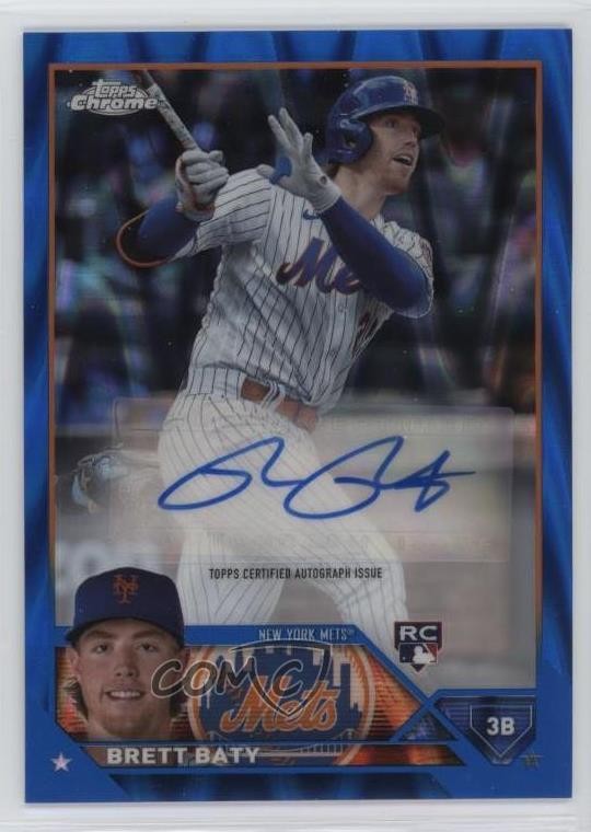 2023 Topps Chrome Update Blue RayWave Refractor 119/150 Brett Baty Auto 0qw3
