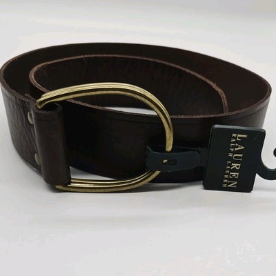 Ralph Lauren Brown Leather Belt with Gold-Tone Buckle Polo Ralph Lauren Brown Logo Leather Belt | Harrods US main image 2