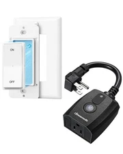 DEWENWILS Outdoor Remote Control Outlet Weatherproof 15A 1875W 100FT Range