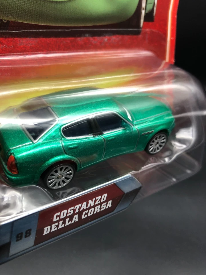 Disney Pixar Cars Costanzo Della Corsa Vuelta Final Maserati Verde Luigi Neumáticos 1:55 Foto 3 de 4