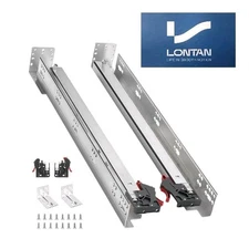 New Lontan Full Extension Soft Close Undermount Drawer 18" Slides 100Lb Load