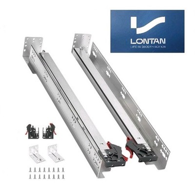 New Lontan Full Extension Soft Close Undermount Drawer 18'' Slides 100Lb Load