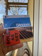 DAddario EJ16-3D Phosphor Bronze Light Gauge Guitar Strings .012-.053