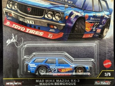 Hot Wheels Premium 2025 Ronin Run II 3/5 Blue Mad Mike Mazda RX-3