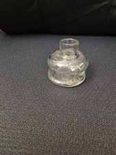 19th Century Sanford's Ink Well Glass Bottle 2 1/2" x 2 1/2" 3OZ