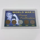 1941-1945 World War 2 Penny Collection 5 Coins 1943 Steel Penny Historical Set