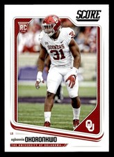 Ogbonnia Okoronkwo 2018 Score Rookie Card #347 Oklahoma Sooners. rookie card picture