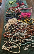 Beaded jewelry lot Wear Craft All Wearable Multicolor Crafters DIY Bulk 2.4 Lbs