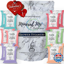 Shower Steamers Aromatherapy - 12pc Shower Bombs Vapor Tablets w/Organic Essenti